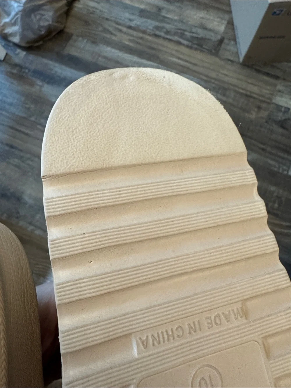 Steve Madden Beige Platform Slide Sandals with Buckle